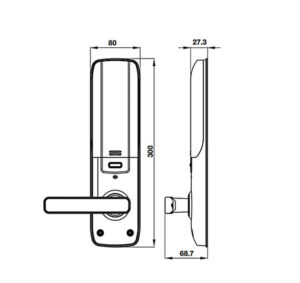 KHÓA ĐIỆN TỬ HAFELE EL7800 PLUS (KHÔNG BAO GỒM PIN) - 912 20 569 el7800plus dimd1 457x431 crop center
