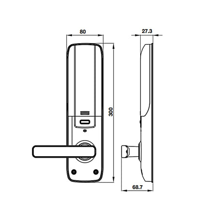 KHÓA ĐIỆN TỬ HAFELE EL7800 PLUS (KHÔNG BAO GỒM PIN) - 912 20