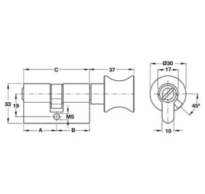Ruột khóa WC Hafele - 916 96 407 456 dimd 1 457x431 crop center