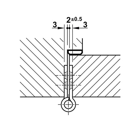 Bản lề lá Hafele chống cháy - 2 vòng bi - 926 98