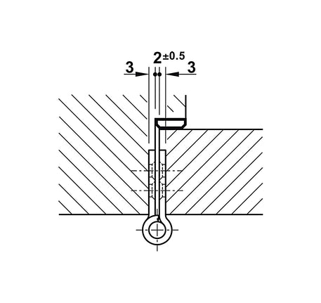 Bản lề lá Hafele chống cháy 127x89x3 - 2 vòng bi - 926 98