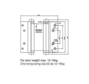 Bản lề bật 2 chiều Hafele - 927 97 020 dimd 457x431 crop center