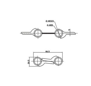 Bản lề bật 2 chiều Hafele - 927 97 030 dimd1 457x431 crop center