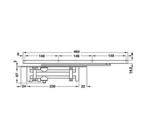 Thiết bị đóng cửa tự động âm Hafele DCL31 - 931 84 019 dimd 457x431 crop center