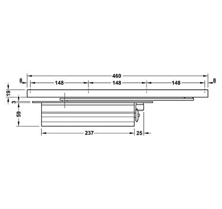 Thiết bị đóng cửa tự động âm Hafele DCL33 931.84.039 - 931 84