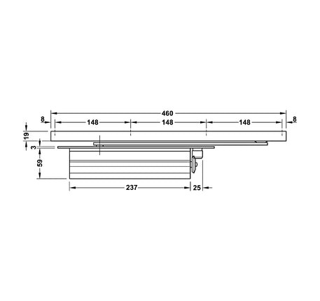Thiết bị đóng cửa tự động âm Hafele DCL33 931.84.269 - 931 84