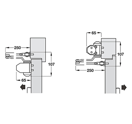 Thiết bị đóng cửa tự động Hafele DCL 11 - 931 84