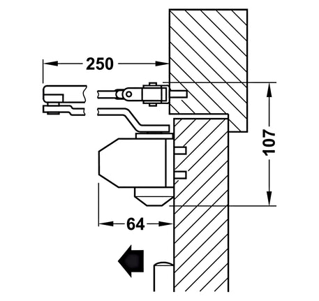 Thiết bị đóng cửa tự động Hafele DCL 11 - 931 84