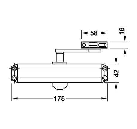 Thiết bị đóng cửa tự động Hafele DCL 11 - 931 84