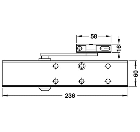 Thiết bị đóng cửa tự động lắp nổi Hafele - DCL51 không có chức năng giữ cửa - 931 84
