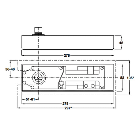 Bản lề sàn Hafele TS 500NV - 932 10