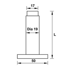 Chặn cửa gắn tường Hafele 82mm - 937 13 530 dimd 457x431 crop center