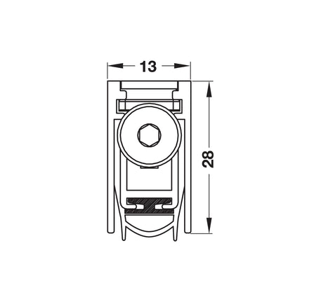 Thanh chắn bụi tự động Hafele - 950 45 015 016