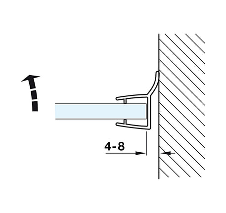 Ron cửa phòng tắm kính Hafele - 950 50