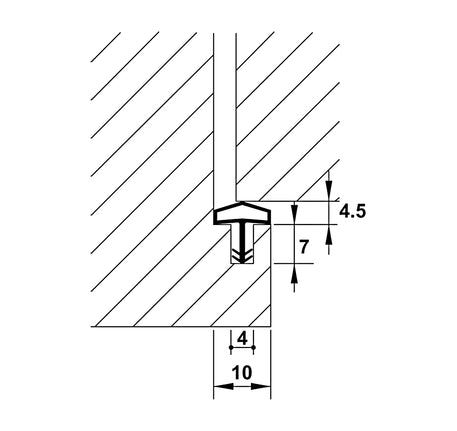 Đệm khí cho cửa Hafele - 950 51