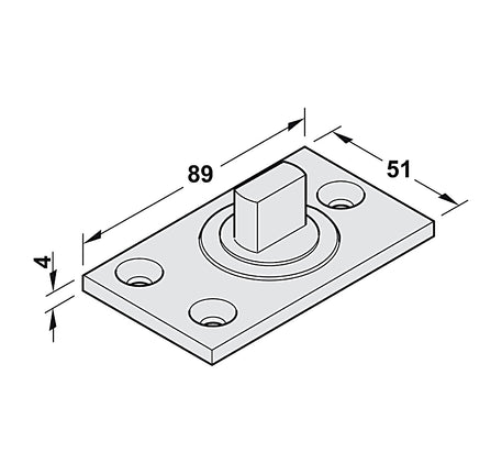 Bản lề trục xoay Hafele - 981 00
