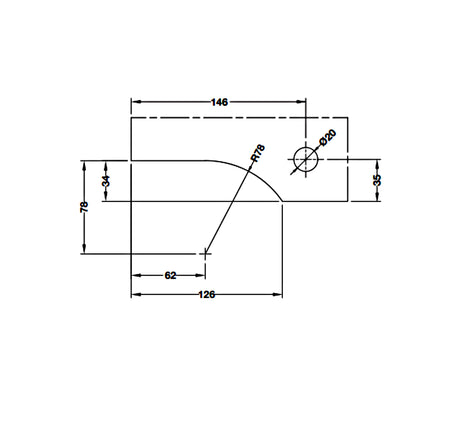 Kẹp kính dưới Hafele - 981 50 010 981 00