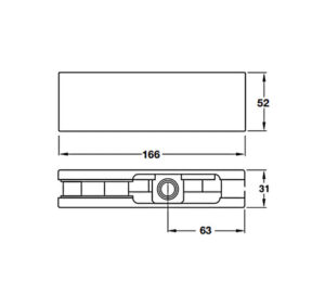 Kẹp kính trên Hafele - 981 50 020 dimd 457x431 crop center