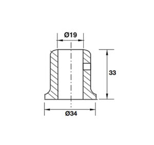 Bas giữ thanh treo gắn tường Hafele - 981 52 791 dimd 457x431 crop center