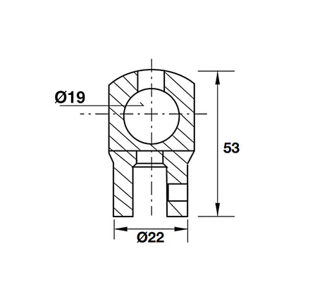 Bas giữ thanh treo gắn kính Hafele - 981 52