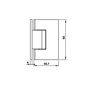 Bản lề kính tường 90° Hafele - 981 77 900 dimd1 457x431 crop center
