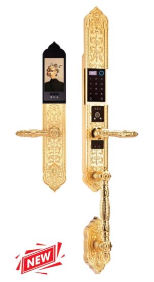 KHÓA CỬA ĐIỆN TỬ FACE ID APP WIFI DEMAX SL988 24K BRASS ĐÚC ĐỒNG NGUYÊN CHẤT