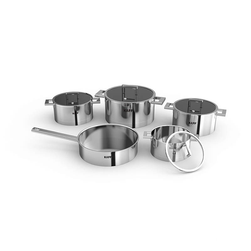 BỘ NỒI KAFF KF-DIAMON09304 LUXURY - Bo noi Inox 304 cao cap 5 mon KF DIAMON09304 Luxury 2