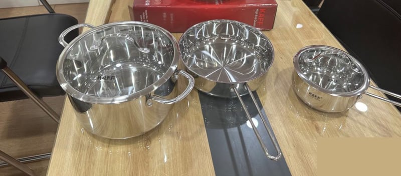 BỘ NỒI 3 MÓN INOX KAFF KF-ST05304 - Bo noi inox 3 mon kaff kf st05304 1