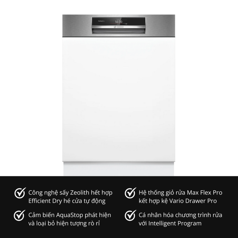 MÁY RỬA BÁT BÁN ÂM BOSCH SMI8TCS01E SERIE 8 - Bosch 8 1