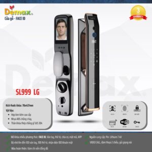 KHÓA CỬA NHẬN DIỆN FACE ID APP WIFI DEMAX SL999 LG  - DEMAX SL999 LG