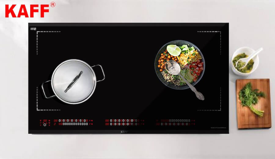 BẾP TỪ ĐA ĐIỂM KAFF KF-SMART 734 VARIO  - Kaff KF Smart 734 Vario co 6 vung nau thich hop voi nhieu loai xoong noi