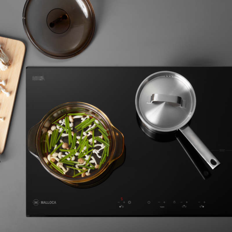 HÌNH ẢNH THỰC TẾ CỦA BẾP KÍNH ÂM 2 TỪ VÀ 1 ĐIỆN MH-03IR N