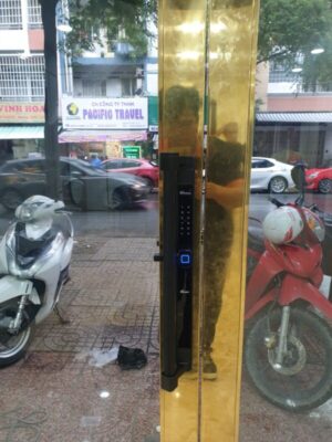 KHÓA VÂN TAY 2 MẶT CỬA NHÔM CỬA SẮT CỔNG APP REMOTE DEMAX SL808 GS LUX  - SL808 GS LUX TT6