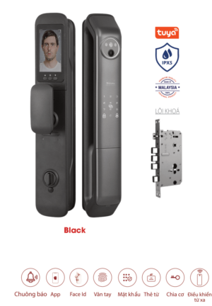 Khoá nhận diện khuôn mặt Avolock AL-80FRVT-B Face ID, App wifi