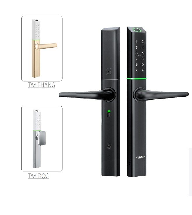Khoá vân tay cửa nhôm Avolock AN-395-B App wifi - an 395 b 1