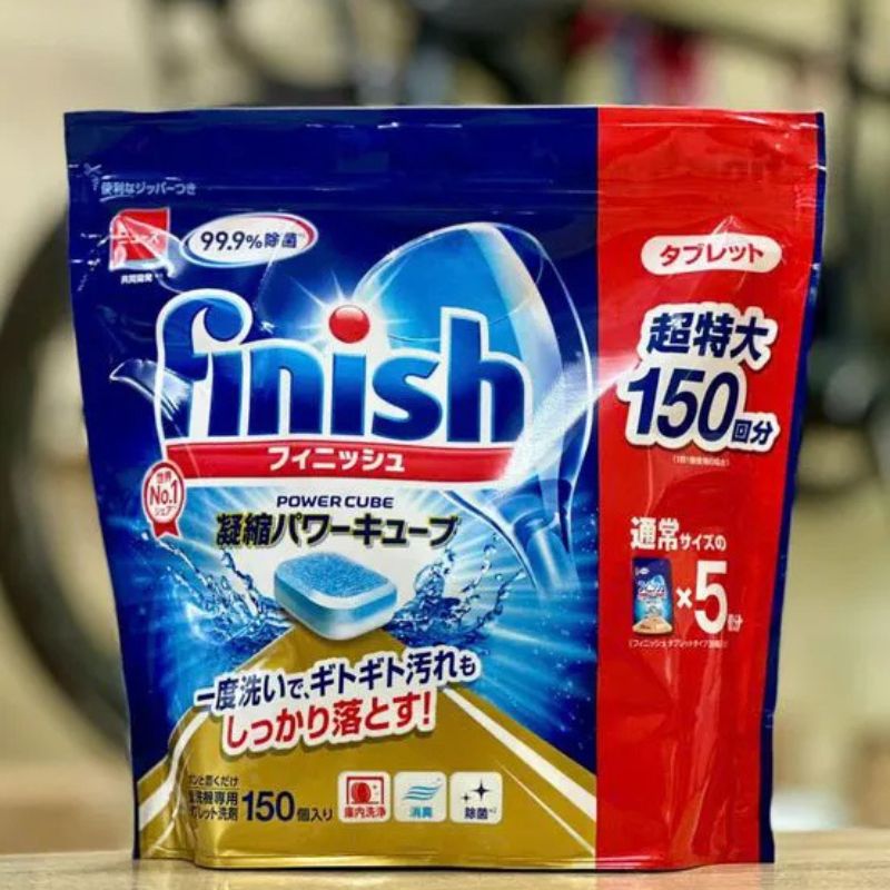 Viên rửa bát Finish Nhật túi 150 viên - anh vien rua bat finish nhat tui 150 vien