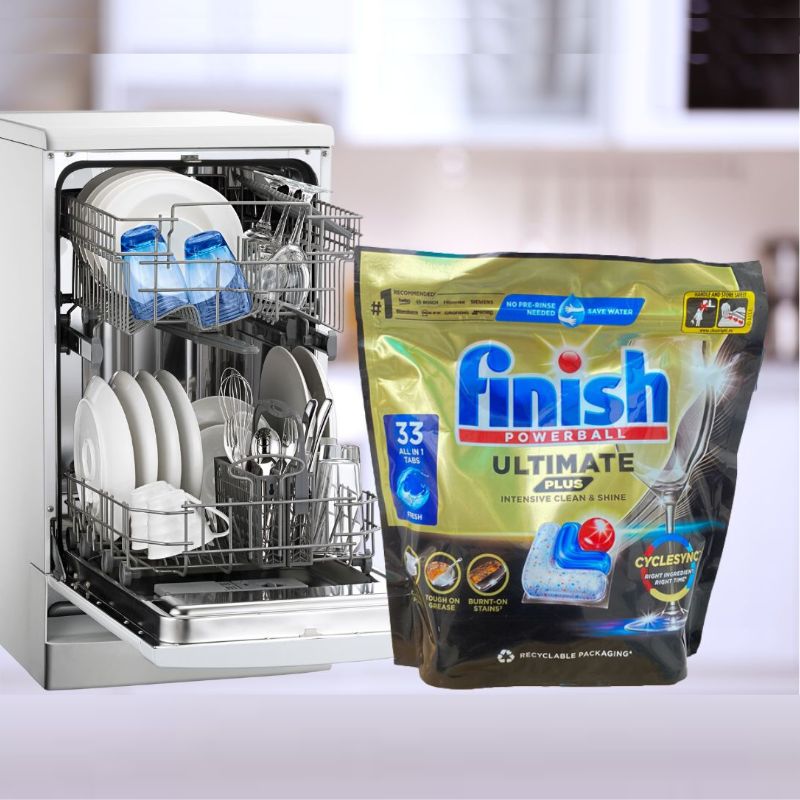 Viên rửa bát Finish Ultimate Plus túi 33 viên - anh vien rua bat finish ultimate plus tui 33 vien