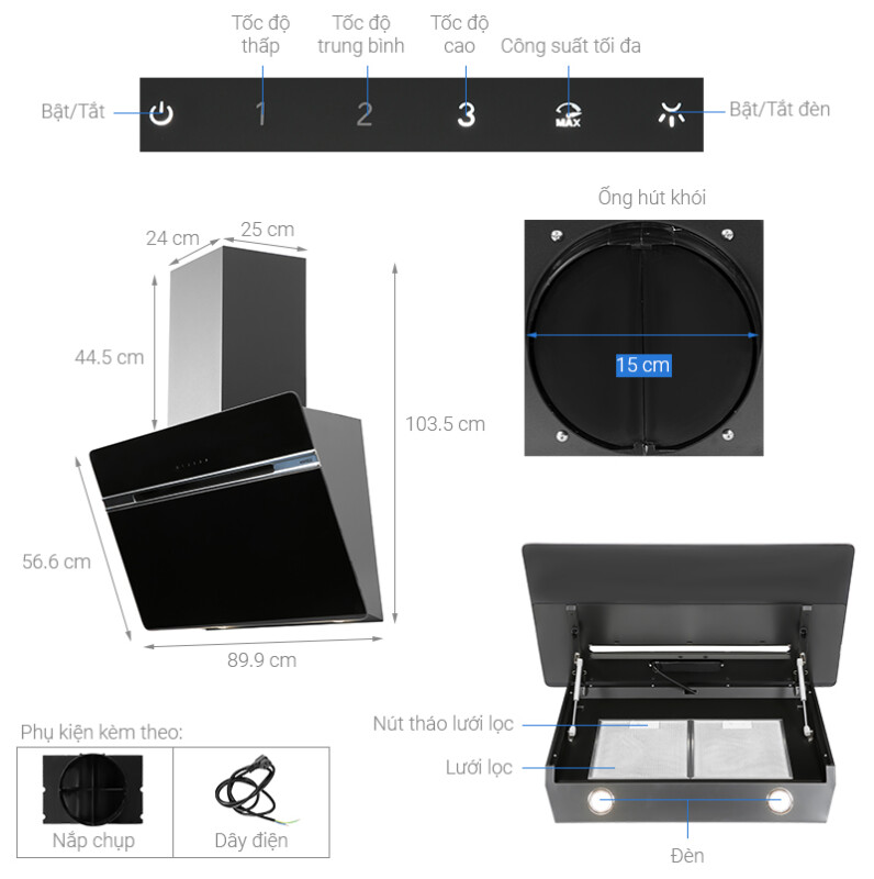 MÁY HÚT MÙI GẮN TƯỜNG HAFELE HH-WVG90B (539.89.335) - ap tuong hafele hh wvg90b note