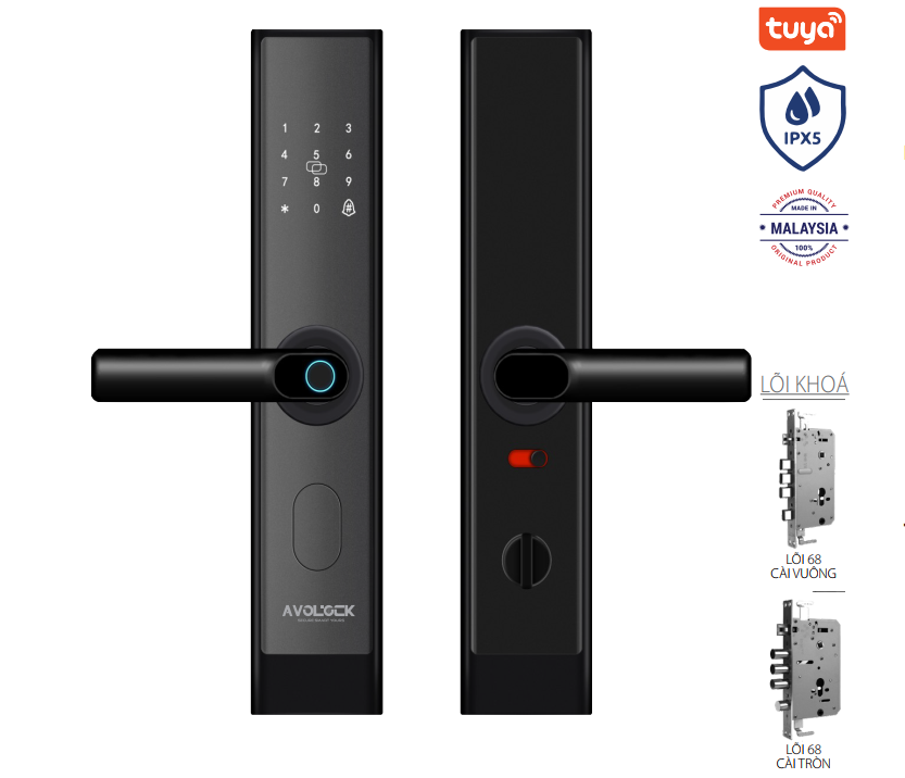Khoá cửa vân tay Avolock AV-67-B App wifi - av 67 b 1