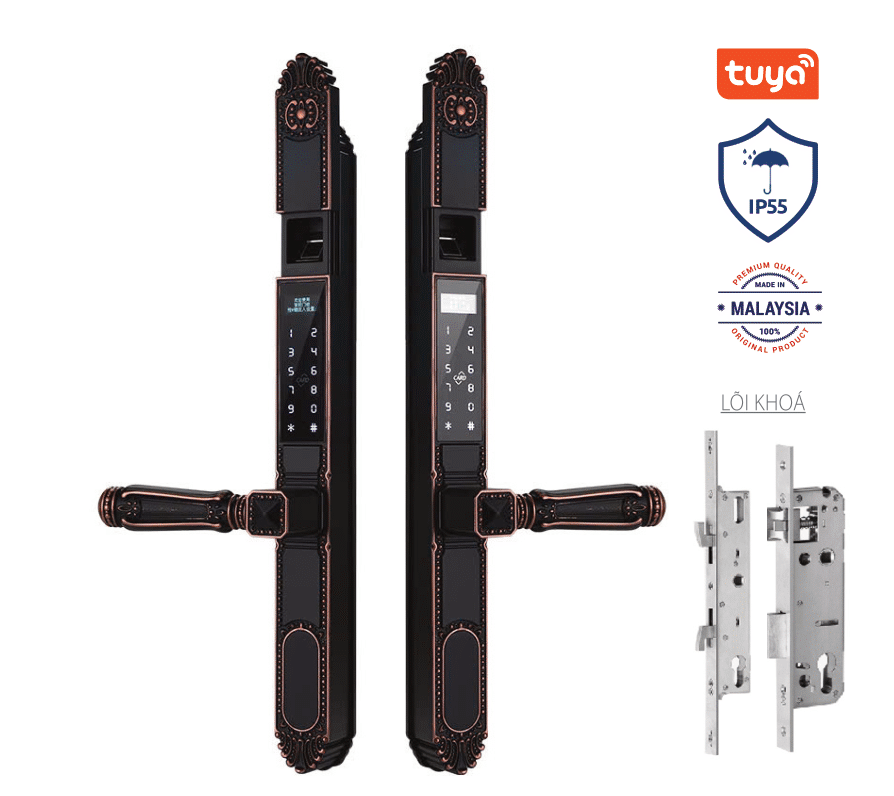 Khoá vân tay cửa nhôm Avolock AN-391 App, Remote