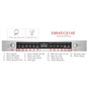 Máy rửa bát Bosch SMI4ECS14E Seri 4 - bang dieu khien may rua bat bosch smi4ecs14e 1
