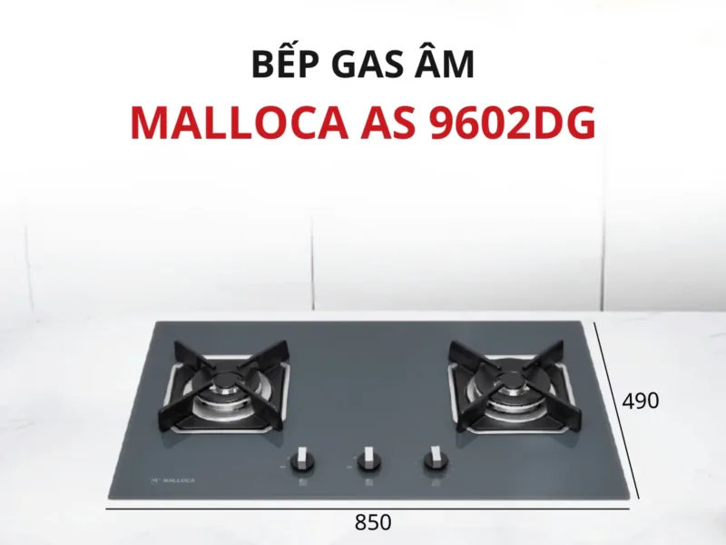 HÌNH ẢNH THỰC TẾ CỦA BẾP GAS ÂM 2 GAS MALLOCA  AS 9602DG