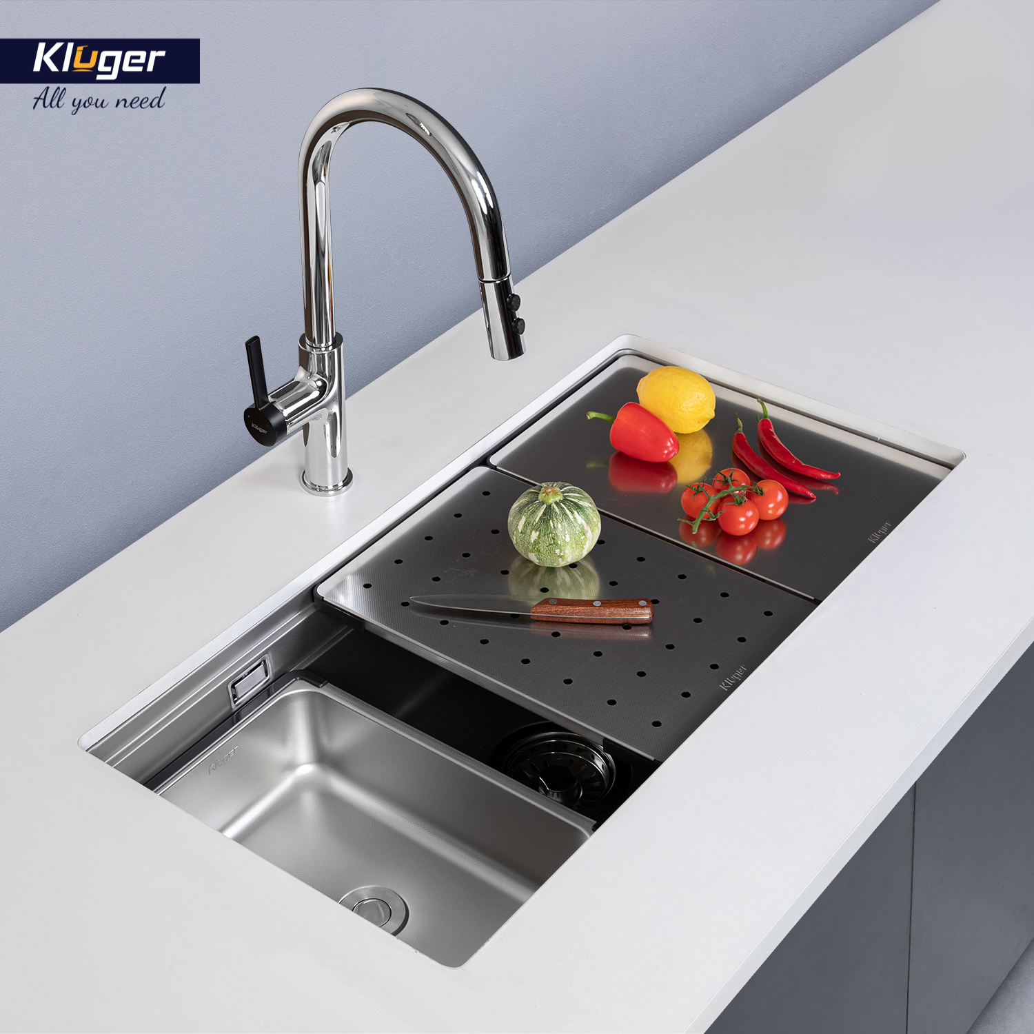 CHẬU RỬA CHÉN KLUGER KWU8161FS S86 PLUS - bon chau rua bat kluger kwu8161fs s86 k600 5