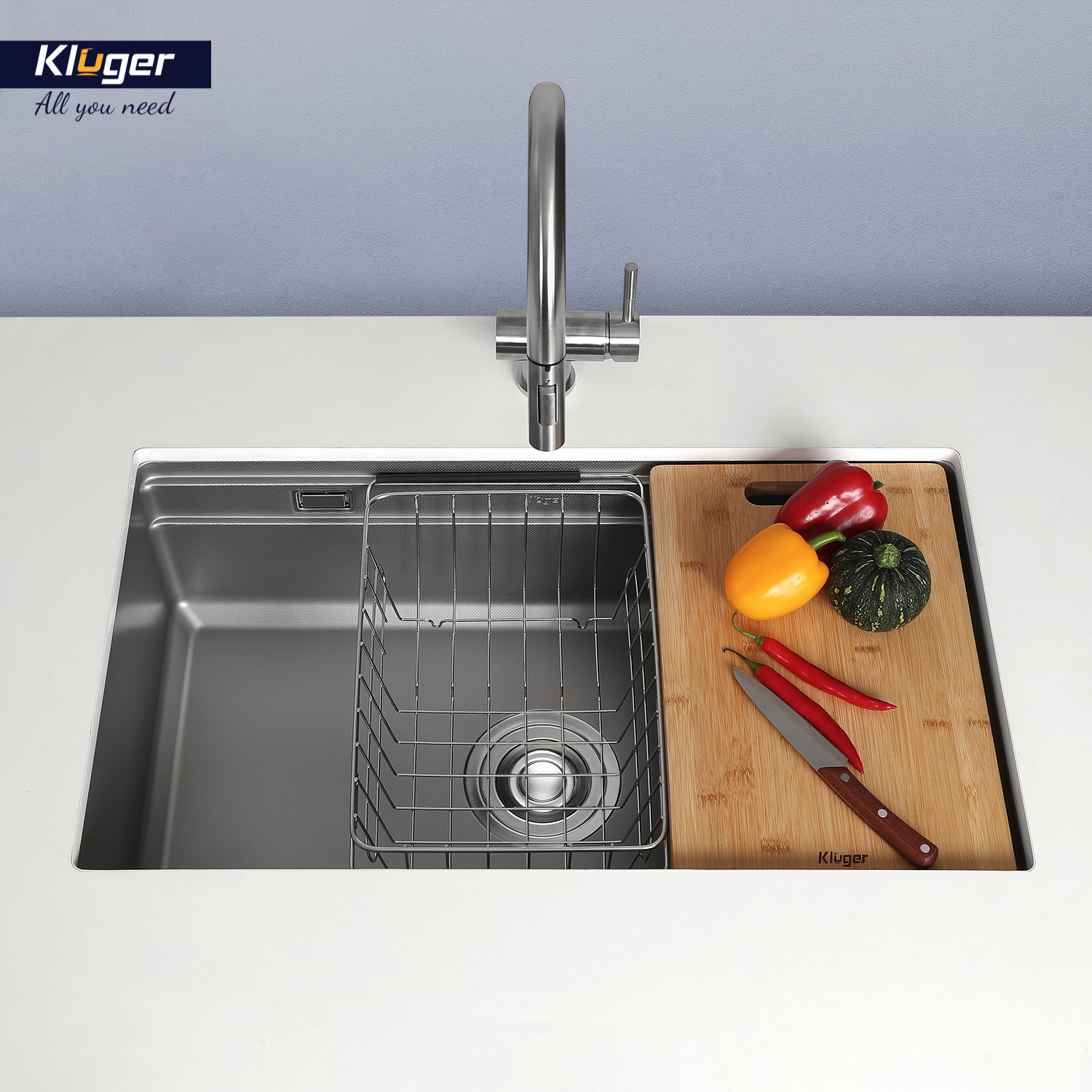 CHẬU RỬA CHÉN KLUGER KWU8161FS S76 PLUS - bon rua bat kluger kwu8161fs s76 k600 am 1