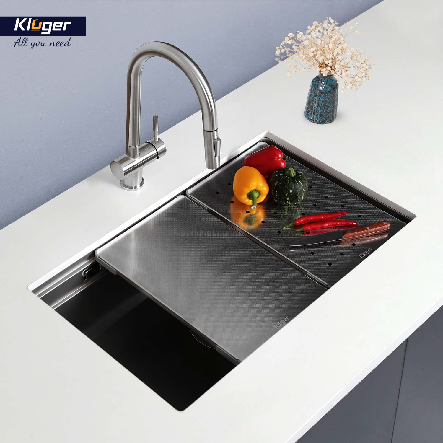 CHẬU RỬA CHÉN KLUGER KWU8161FS S76 PLUS - bon rua bat kluger kwu8161fs s76 k600 am 4