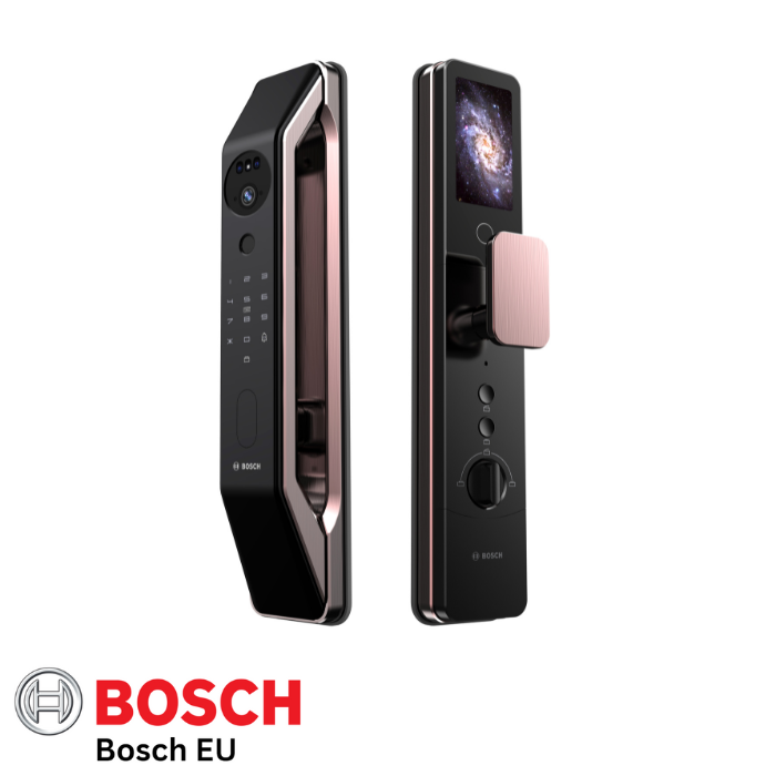 KHÓA CỬA VÂN TAY BOSCH FU6 EU PLUS RED BRONZE FACE ID VÀ APP WIFI