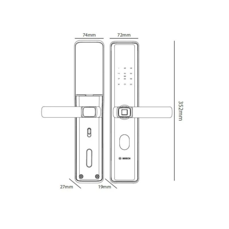 Khóa cửa điện tử Bosch ID 40PK màu đồng - bosch id 40pk bronze 3