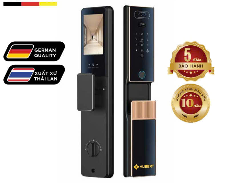 Khóa cửa vân tay Hubert HB CGI6 EU Brown Face ID, App wifi - cgi6 1