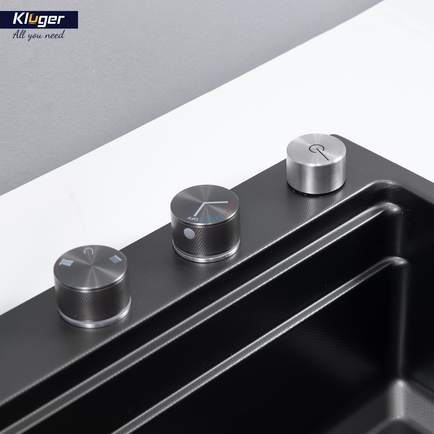 CHẬU RỬA CHÉN KLUGER KWF8161FB S76W PLUS - chau rua bat 1 ho kluger kwf8161fb s76w thac nuoc 11