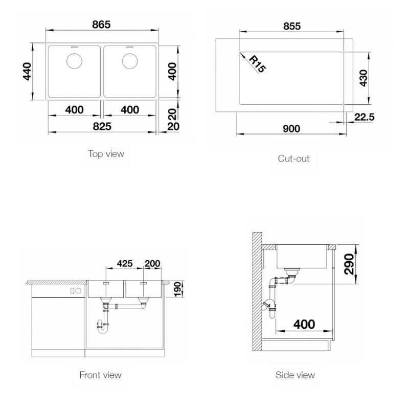 Chậu rửa bát Blanco ANDANO 400 IF - chau rua bat blanco andano 400 2